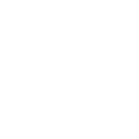A minimalist white line drawing of a rabbit facing right, its outlined body and prominent round tail evoking the gentle touch of a veterinarian, set gracefully on a transparent background.